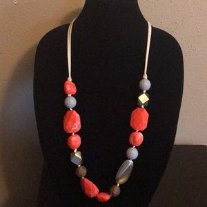 Charming Charlie Orange and gold boho necklace